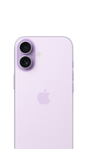 iPhone 17, achterkant, kleur lavendel, Dual Fusion-camerasysteem linksboven